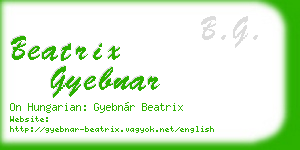 beatrix gyebnar business card